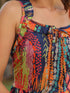 Multi coloured Printed Fit & Flare Ethnic Dress
